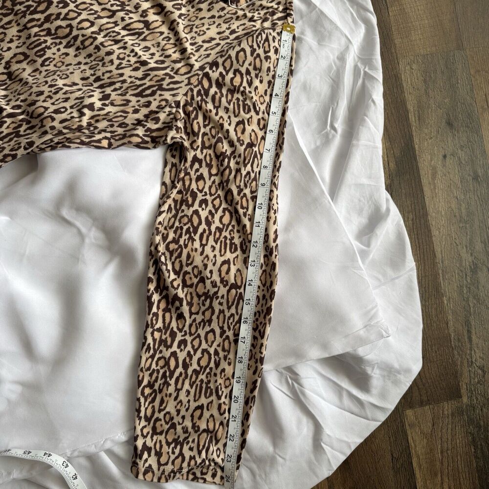NINE WEST Cheetah print Pajamas  long-sleeve top with pants Loungewear - Picture 9 of 16